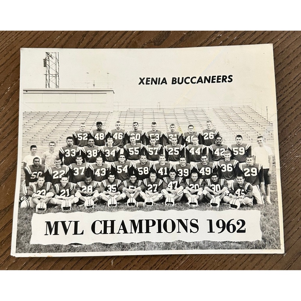 1962 Xenia Buccaneers Football MVL Champions Vintage Team Photo Ohio Sports